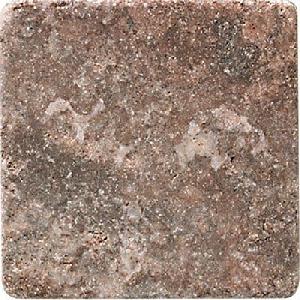 REVESTIMIENTO MARMOL 10X10X0,8 ANTICATO TRAVERTINO ROJO - MMM