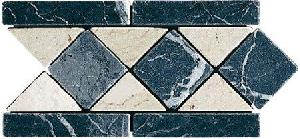 LISTELO MARMOL 11X21 MALLORCA NEGRO MARQUINA CREMA MARFIL - MMM