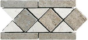 LISTELO MARMOL 11X21 MALLORCA TRAVERTINO OSCURO CREMA - MMM