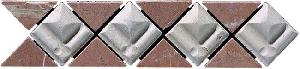 LISTELO MARMOL 7X29,5 BALEARES ROJO ALICANTE CREMA MARFIL - MMM