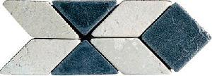 LISTELO MARMOL 6X15 TAMPA NEGRO MARQUINA CREMA MARFIL - MMM