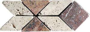 LISTELO MARMOL 6X15 TAMPA TRAVERTINO ROJO MARFIL - MMM