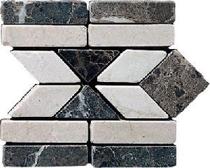 LISTELO MARMOL 15X15 FLORIDA MARRON EMPERADOR CREMA MARFIL - MMM