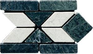 LISTELO MARMOL 10X15 ORLANDO VERDE CREMA MARFIL - MMM