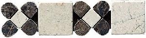 LISTELO MARMOL 5X20 JANO MARRON EMPERADOR CREMA MARFIL - MMM