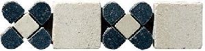 LISTELO MARMOL 5X20 JANO NEGRO MARQUINA CREMA MARFIL - MMM