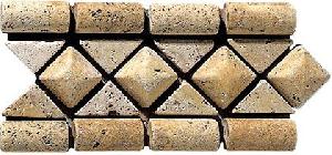 LISTELO MARMOL 10X18 CIBELES TRAVERTINO AMARILLO TRAVERTINO CREMA - MMM