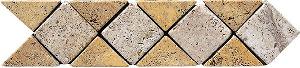 LISTELO MARMOL 7X28 IBIZA TRAVERTINO AMARILLO TRAVERTINO CREMA - MMM