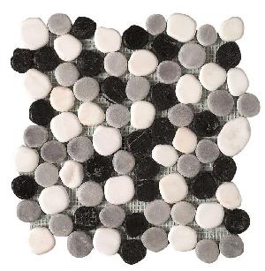 MOSAICO ENMALLADO 26X26 EMPEDRADO RIO CINZA 185669 (PIEDRA NATURAL) - DBE