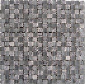 MOSAICO ENMALLADO 29,3X29,3 GREY-GLASS 185024 (MIX+CRISTAL) - DBE