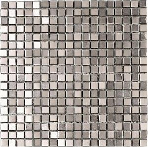 MOSAICO ENMALLADO 30,1X30,1 METALIC SILVER 185647 (CERAMICA+INOX) - DBE