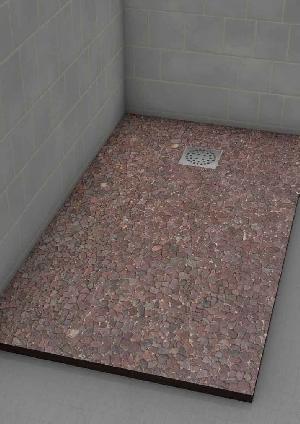 PLATO DUCHA 70X130 IMAGINE GRAVA ROJA (ANTIDESLIZANTE) - IMH