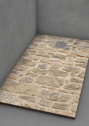 PLATO DUCHA 70X150 IMAGINE PARED PIEDRA (ANTIDESLIZANTE) - IMH