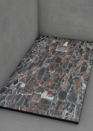 PLATO DUCHA 75X90 IMAGINE PIEDRA SESGADA (ANTIDESLIZANTE) - IMH