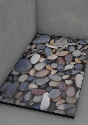 PLATO DUCHA 75X100 IMAGINE PIEDRAS GRANDES (ANTIDESLIZANTE) - IMH
