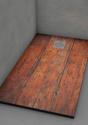 PLATO DUCHA 80X90 IMAGINE MADERA VIEJA (ANTIDESLIZANTE) - IMH