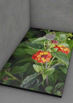 PLATO DUCHA 90X170 IMAGINE FLORES (ANTIDESLIZANTE) - IMH