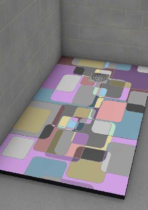 PLATO DUCHA 90X200 IMAGINE MULTICUADRO COLOR (ANTIDESLIZANTE) - IMH
