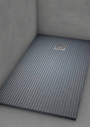 PLATO DUCHA 95X110 IMAGINE PARALELAS GRIS (ANTIDESLIZANTE) - IMH