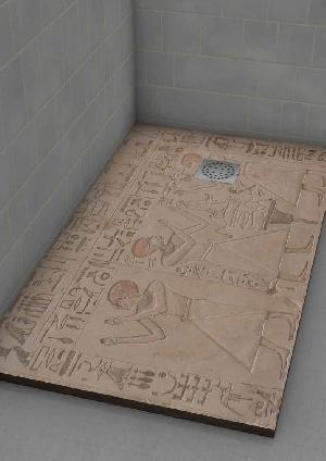 PLATO DUCHA 95X130 IMAGINE TABLA EGIPCIA (ANTIDESLIZANTE) - IMH