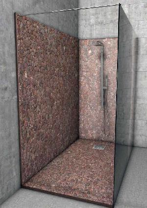 PANEL PLATO DUCHA 100X220 IMAGINE GRAVA ROJA - IMH