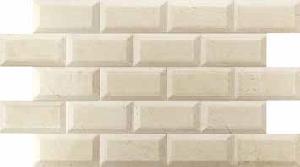 PLAQUETA BISELADO 10X20 MARMOL BEIGE SEMIMATE - YRI