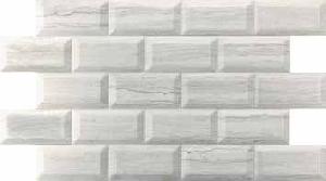 PLAQUETA BISELADO 10X20 TRAVERTINO GRIS SEMIMATE - YRI