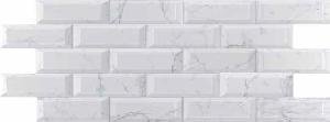 PLAQUETA BISELADO 10X30 CARRARA SEMIMATE - YRI