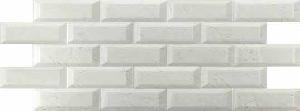 PLAQUETA BISELADO 10X30 MARMOL GRIS SEMIMATE - YRI