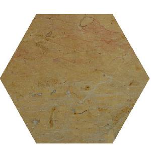 PAVIMENTO MARMOL 15X18X2 DECORADO HEXAGONO AMARILLO DUNA - MEN