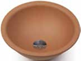 LAVABO CERAMICO 36 CM CORFU GRES NATURAL SIN ESMALTAR DECOR. (MODELOS C-D-E) - CFE