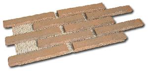 PLAQUETA RUSTICA ENMALLADA 23X1,5X3,7 MARRON - RLM