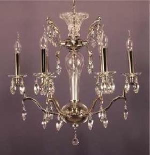 LAMPARA TECHO FINA 6 BRAZOS 59X63 ORO CON ALMENDRA, CRISTAL SWAROVSKI - BML