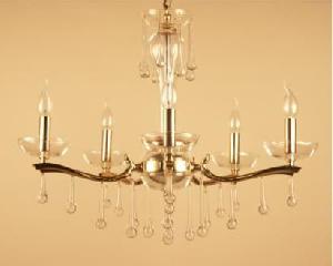 LAMPARA TECHO MILAN 6 BRAZOS FUND. 65X60 GOTAS DE CRISTAL, CRISTAL ASFOUR - BML