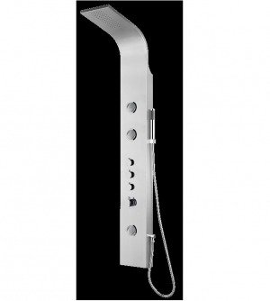 COLUMNA DUCHA PHUKET 1650X180X450 (70)MM ACABADO ALUMINIO Y TERMOSTÁTICA - INB 